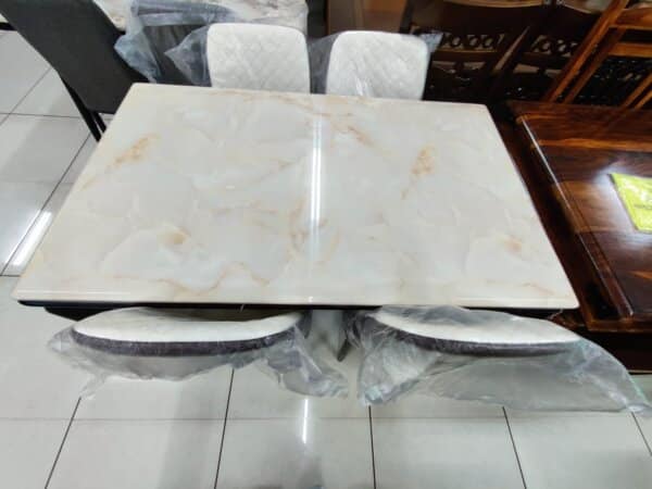 1+4 MARBLE DINING TABLE -3 - Image 2