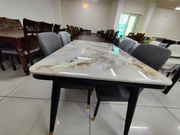 1+4 MARBLE DINING TABLE -4 - Image 2