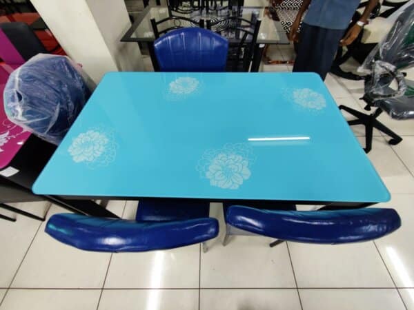 1+4 IMPORTED GLASS DINING TABLE -5