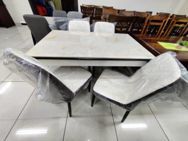 1+4 MARBLE DINING TABLE -3