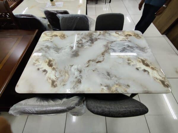 1+4 MARBLE DINING TABLE -4