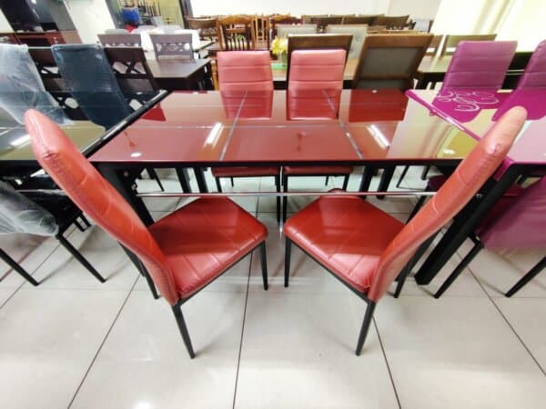 1+4 IMPORTED GLASS DINING TABLE-6