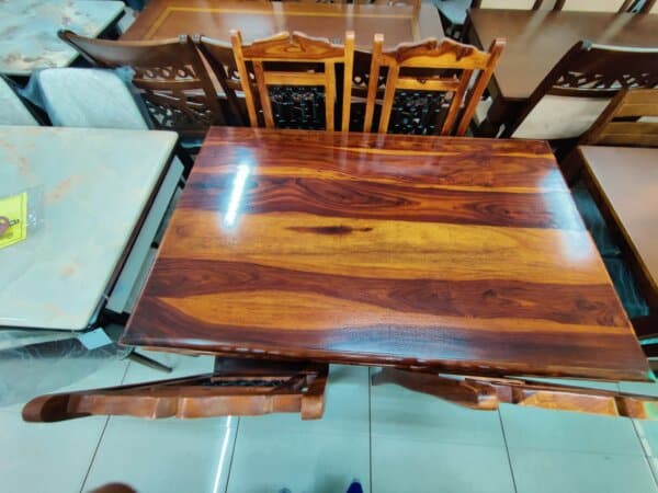 1+4 IMPORTED WOOD DINING TABLE -2 - Image 2