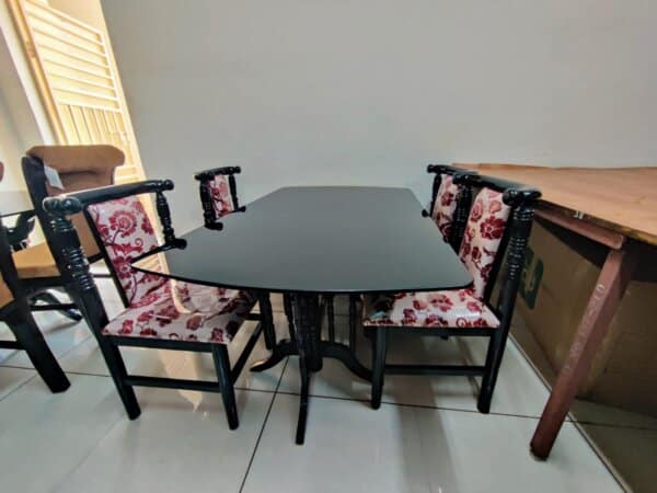 1+4 TEAK WOOD DINING TABLE -3